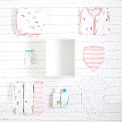 aden + anais Boutique Dream Blanket, Boutique Muslin Baby Blankets for Girls & Boys, Ideal Newborn Nursery & Crib Blanket, Unisex Toddler & Infant Bedding, Shower & Registry Gift, Heartbreaker