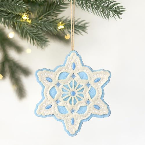 Winter Handmade Icy Snowflake HeartFelt Charm Card