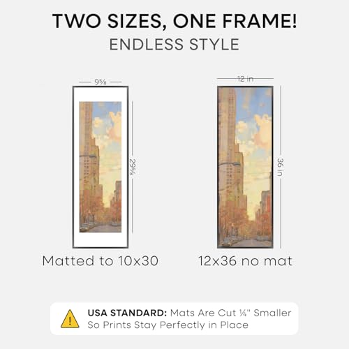 12x36 Black Picture Frame (3 Count)