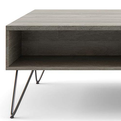 Lockhart 30" Wide Solid Mango Wood Drum Coffee Table in Natural