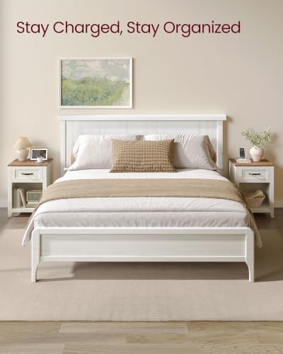 Farmhouse Nightstands with Charging Station (2 Count)