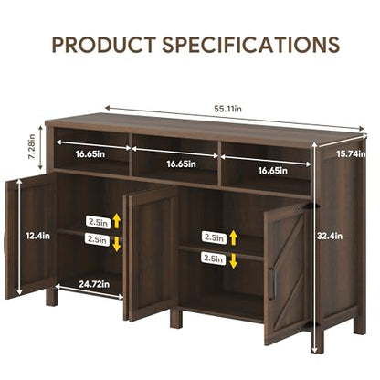Buffet Sideboard with Storage Farmhouse