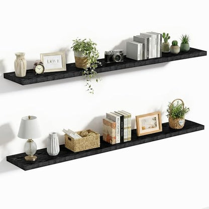 10 Inch Deep Floating Shelves for Wall 55” Set of 2 (2 Count)