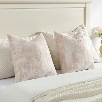 Pack of 2 Faux Cashmere Throw Pillow Covers 18x18 Inch (2 Count)