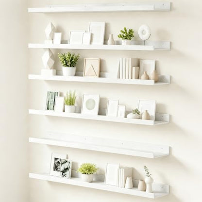 Floating Shelves for Wall Decor and Storage (6 Count)