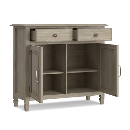 Connaught 40" Wide Solid Wood Cabinet in Distressed Grey