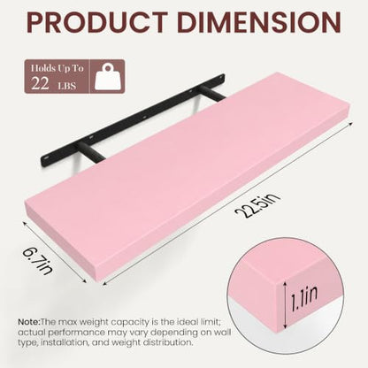 Pink Floating Shelves 22.5in