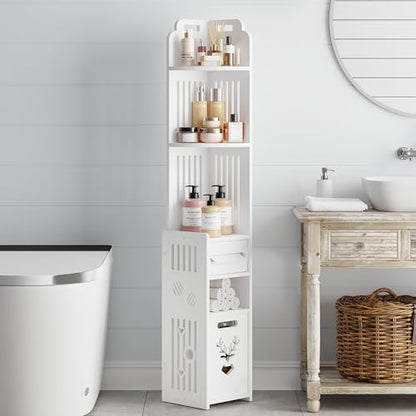 Tall Narrow Bathroom Storage Shelf