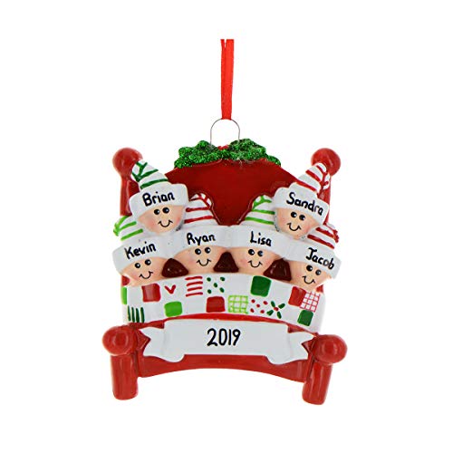 Bedtime Family of 6 Ornament 2026 Personalized Family Christmas Ornaments 2026
