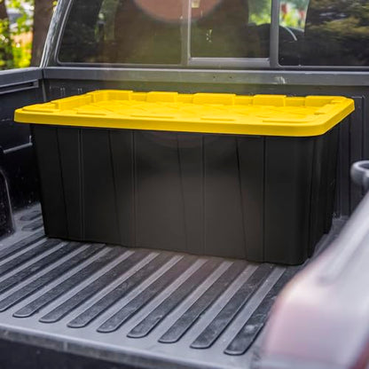 Industrial Storage Tote with Lids for Garage (8 Count)