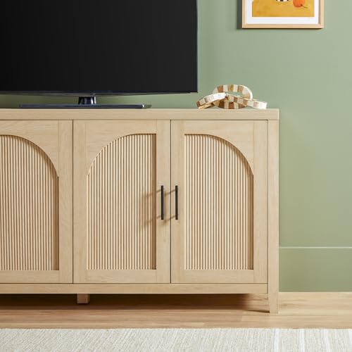 Sasha 4 Door Reeded Sideboard Buffet with Cord Management