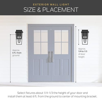 Beacon Square 17.5" 1 Light Outdoor Wall Light with Clear Hammered Glass in Olde Bronze®