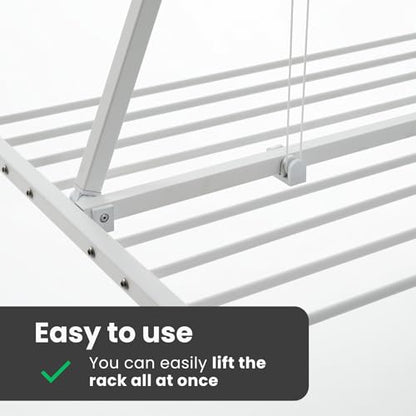 Mini, Folding, Pull Down, Ceiling Laundry Drying Rack, 60 in (3.2808 Foot)