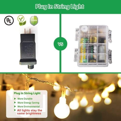 180ft Globe String Lights with Remote for Indoor Outdoor (180 Foot)