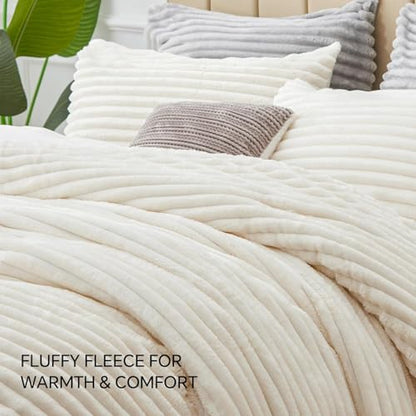 Fleece Oversized Queen Comforter Set