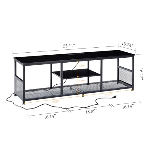 TV Stand with Power Outlets for Televisions up to 65Inch