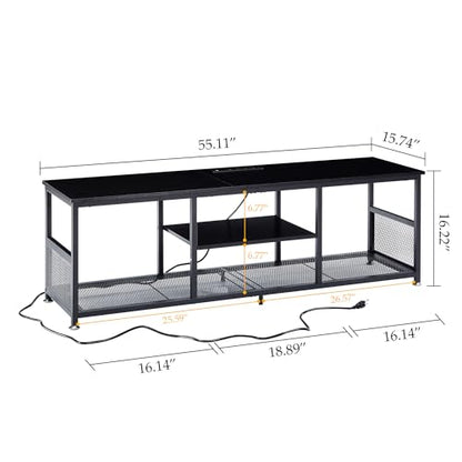 TV Stand with Power Outlets for Televisions up to 65Inch