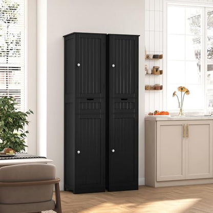 66.9" Tall Bathroom Storage Cabinet with 2 Doors & 1 Drawer