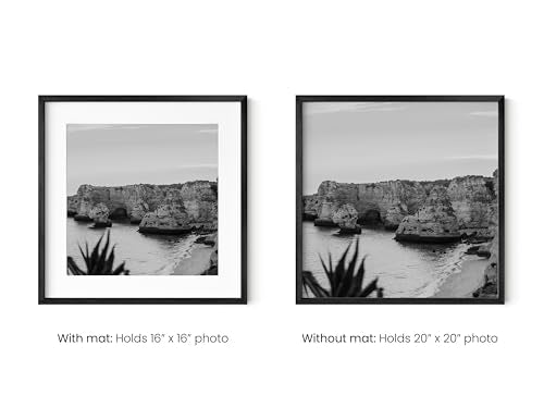 20x20 Black Metal Picture Frame Matted to 16x16