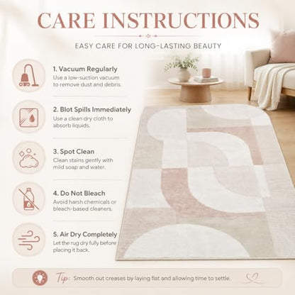 8X10 Area Rugs Modern Abstract Non Slip Washable Large Carpet for Living Room Bedroom (80 Sq Ft)