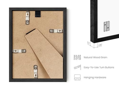 6x8 Black Oak Frame Set of 9
