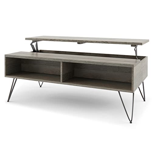 Lockhart 30" Wide Solid Mango Wood Drum Coffee Table in Natural