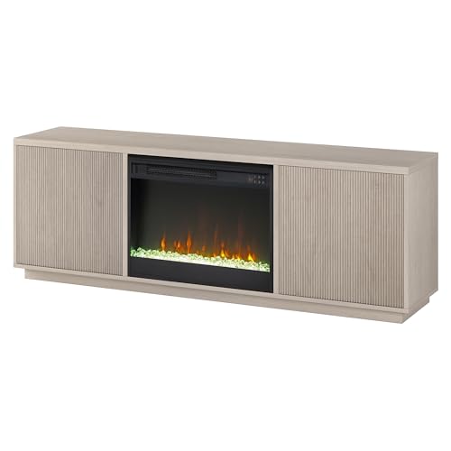 70" TV Stand with Crystal Fireplace