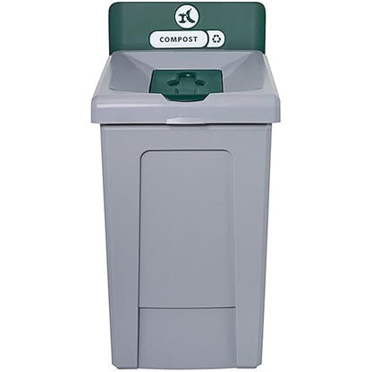 Stager Direct, 33 Gallon Compost Recycling Station with Lid, Recycle Bin, Exterior Trash Can, Recycling Station Kit, Heavy Duty Premium Plastic, Perfect for Kitchen, Office, Garden, Garage, (N.4)