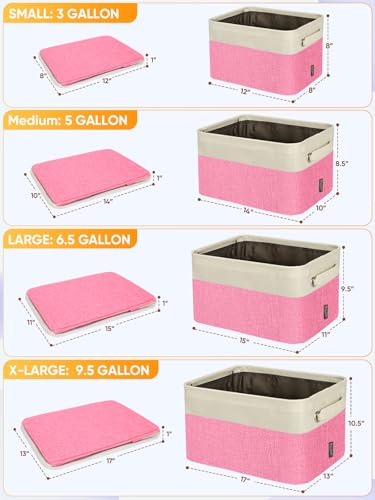 4 Pack Fabric Closet Storage Bins for Shelves (4 Count)