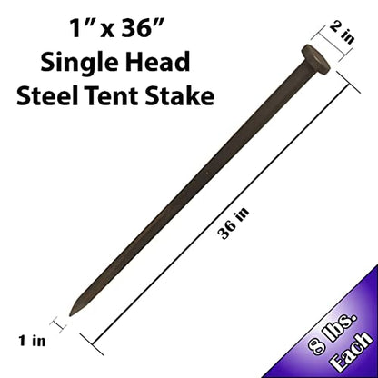 Heavy Duty Single Head Tent Stakes (25 Count)