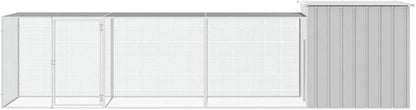 Large Outdoor Chicken Cage, Galvanized Steel Poultry Run for Backyard, Spacious Animal Enclosure for Ducks and Small Pets, Durable Heavy Duty Walk-in Coop