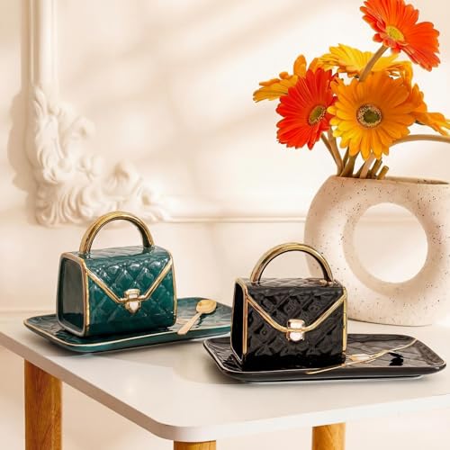 2 Set Coffee Mug Elegant Handbag Shaped Cup (2 Count)