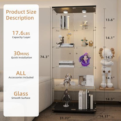 Glass Display Cabinet with LED