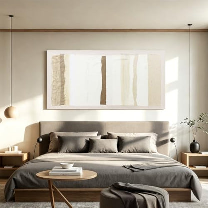 Abstract Wall Art Decor Modern Canvas Art Wall Decor Brown And White Wall Art Decor Minimalist Wall Art Prints Neutral Canvas Wall Art for Living Room 20"X40" for Room Bedroom Office Decor