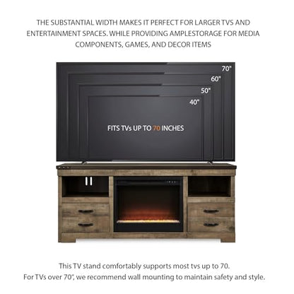 Trinell Electric Fireplace TV Stand