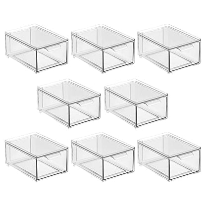 Plastic Bathroom Organizer Bin w (8 Count)