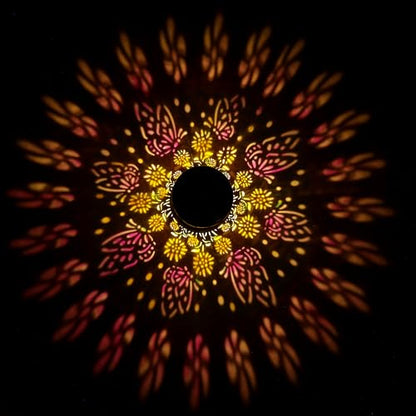 Butterfly Solar Lantern Lights with Colorful Projection (2 Count)
