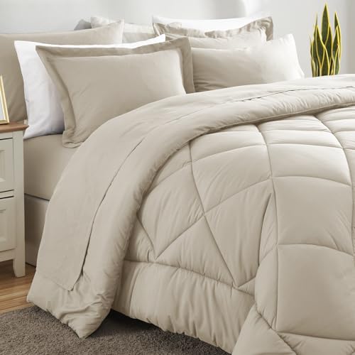 Queen Comforter Set with Sheets Oatmeal