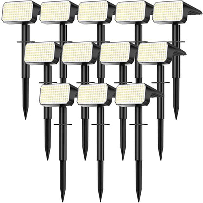 12 Pack Solar Spot Lights Outdoor Waterproof IP65 (12 Count)