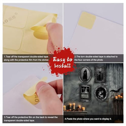 15 Halloween Gothic Creepy Skull Photos Haunted Horror Picture Frame (15 Count)