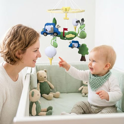 Baby Crib Mobile Golf Mobile for Boys Handmade Toddler Room Decor