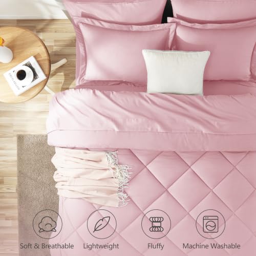 Oversized King Size Comforter Set Pink