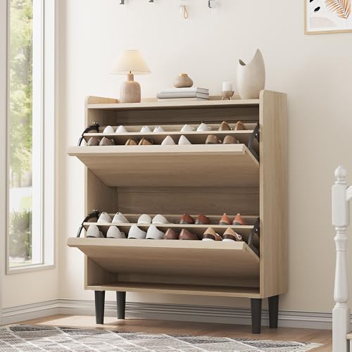 Shoe Cabinet with 2 Flip Drawers