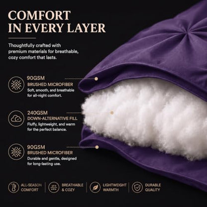 King Size Comforter Set Purple