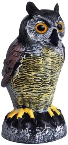 Galashield Owl Decoy to Scare Birds Away | Plastic Owls to Scare Birds Away | Owl Statue for Garden & Outdoors