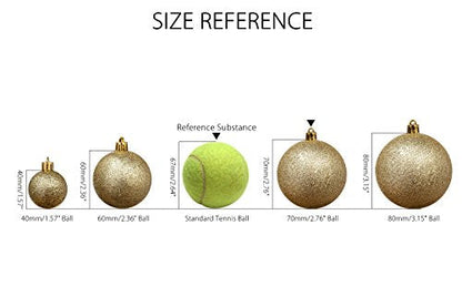24 Pack Clear Christmas Ball Ornaments with Fillers (24 Count)