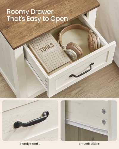 Farmhouse Nightstands with Charging Station (2 Count)