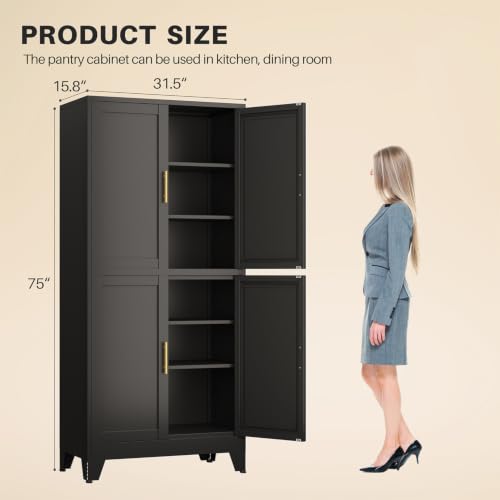 75" Tall Kitchen Pantry Cabinet