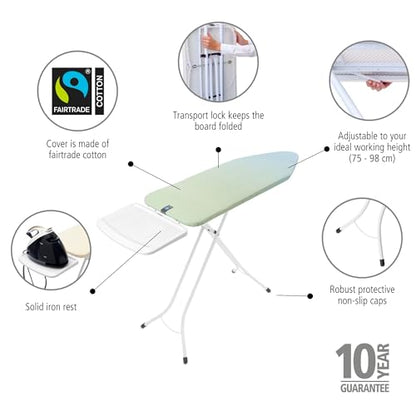 XL Comfort Ironing Board with Solid Steam Generator Rest