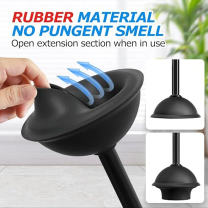2Pack 2 in 1 Toilet Brush and Plunger Set (2 Count)